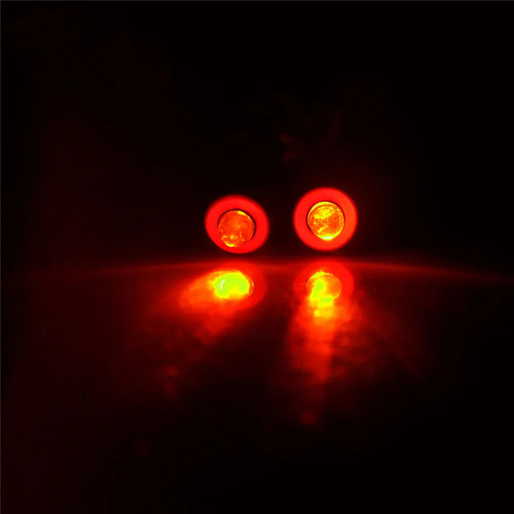 10/13Mm OD LED Light Angel & Demon Eyes LED 2 Leds Headlight Headlamps Bulb for 1/10 RC Model Car Truck Parts