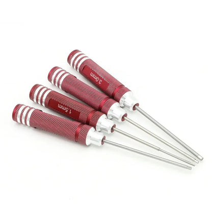 4PCS 1.5/2/2.5/3Mm Hex Screwdriver Set Aluminium Alloy Screw Driver Allen Key Hex Screwdrivers Bolt Driver Screw-Driving Tools