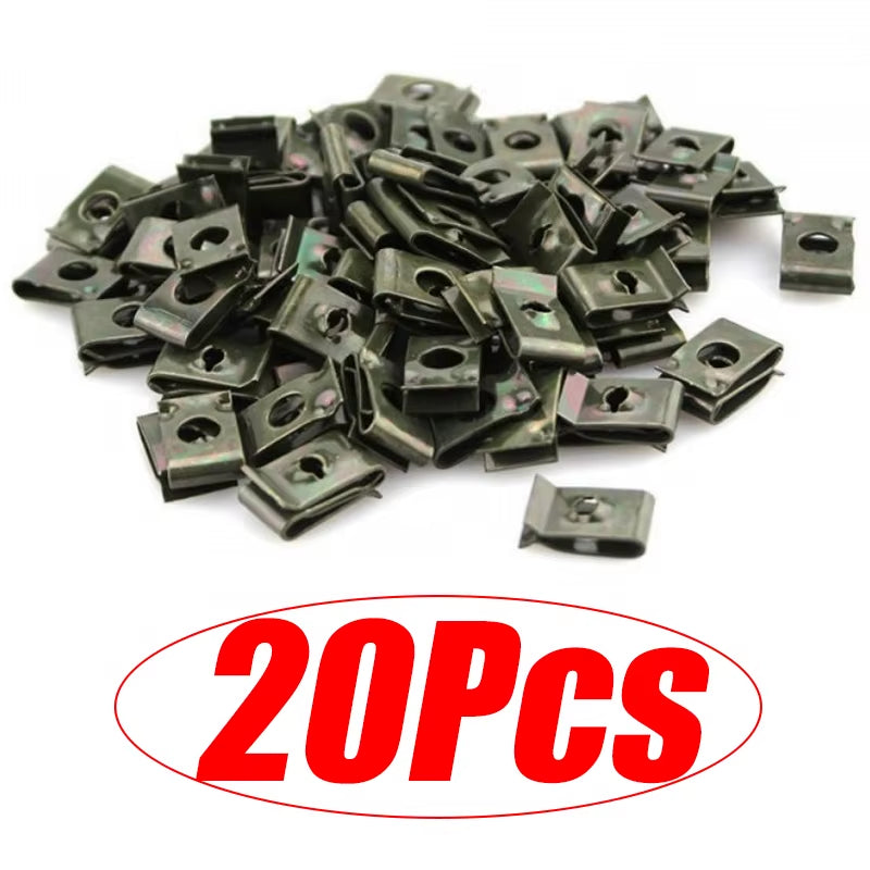 10/50Pcs Mixed Car Motorcycles Metal Screw Tapping Fastener Clips with Screw Anti-Rust Protection Clip Screw Buckle Iron Sheet