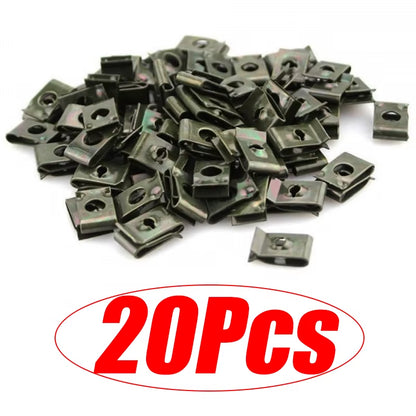 10/50Pcs Mixed Car Motorcycles Metal Screw Tapping Fastener Clips with Screw Anti-Rust Protection Clip Screw Buckle Iron Sheet