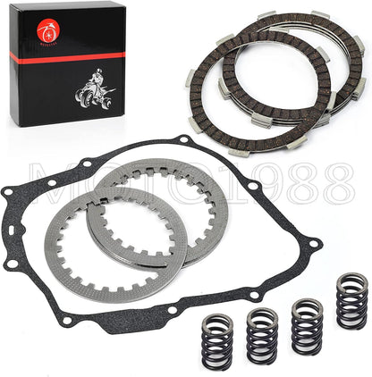 Clutch Friction Plates Kit Heavy Duty Springs and Gasket Compatible with HONDA XR100 XR100R CRF100 CRF100F XR80 XR80R XRF80 CRF80F 1987-2013