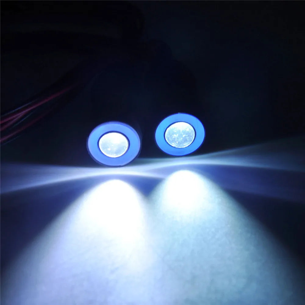 10/13Mm OD LED Light Angel & Demon Eyes LED 2 Leds Headlight Headlamps Bulb for 1/10 RC Model Car Truck Parts