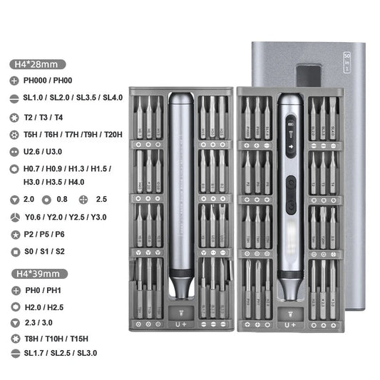 50 in 1 Precision Electric Screwdriver Driver Cordless Lithium-Ion Charge LED Light Power Screw Driver Kit