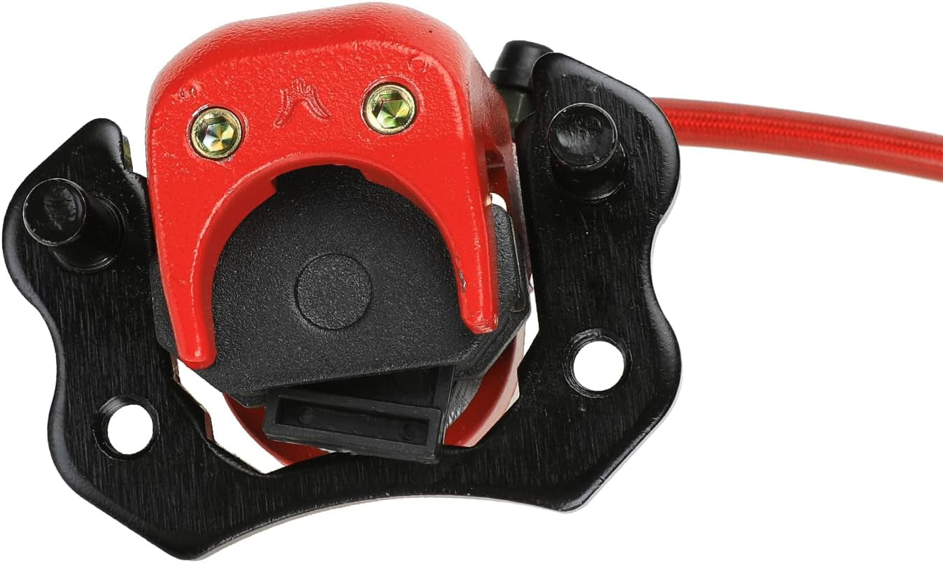 Rear Hydraulic Disc Brake System Hand Brake Master Cylinder Caliper Assembly for 50Cc 70Cc 90Cc 110Cc 125Cc 150Cc Taotao Kazuma Coolster Roketa Chinese Quad 4 Wheeler Buggy ATV