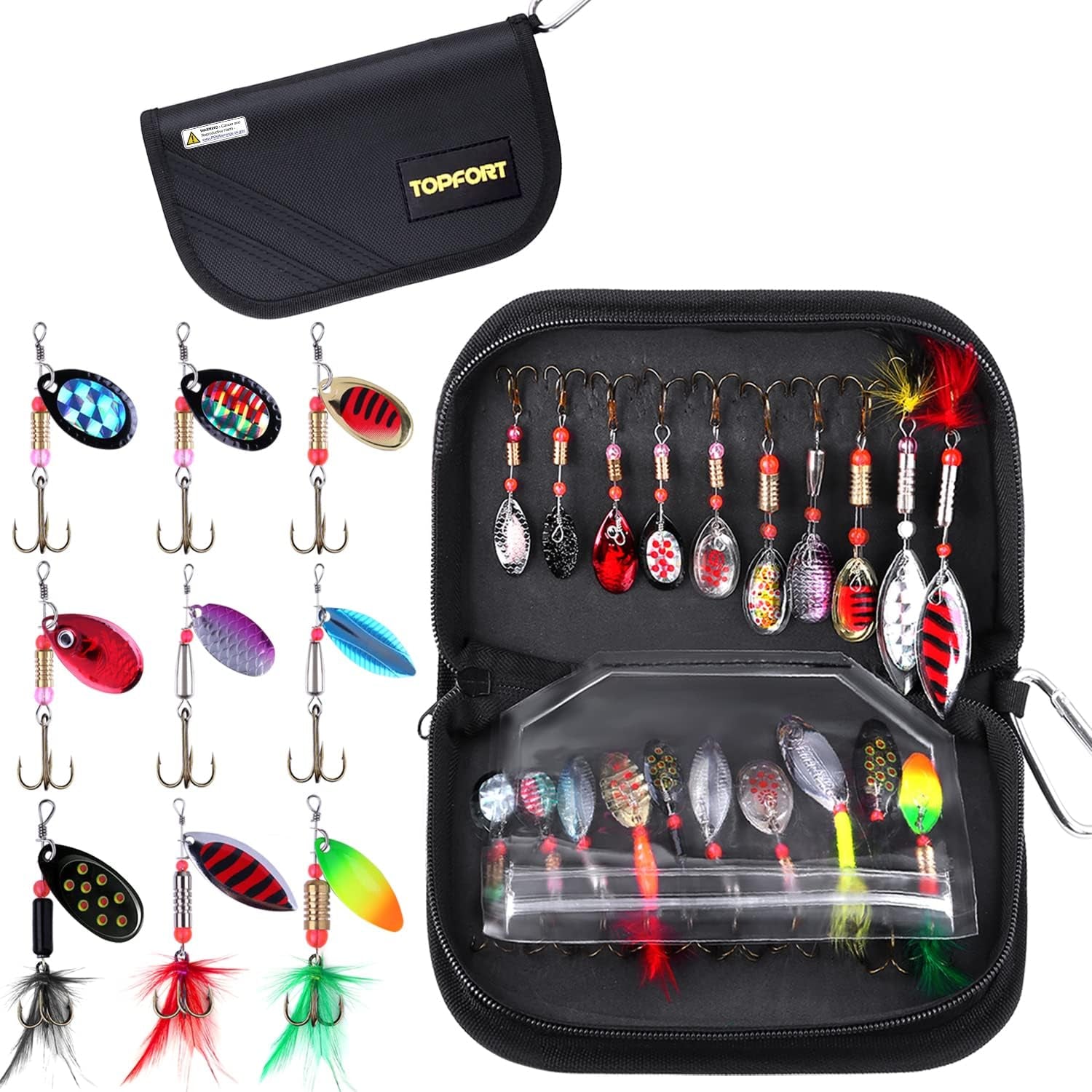 187/343Pcs Fishing Accessories Kit, Organized Fishing Tackle Box with Tackle Included, Fishing Hooks, Fishing Weights Sinkers, Fishing Gear and Equipment, Fishing Gift for Men