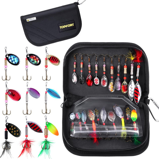 187/343Pcs Fishing Accessories Kit, Organized Fishing Tackle Box with Tackle Included, Fishing Hooks, Fishing Weights Sinkers, Fishing Gear and Equipment, Fishing Gift for Men