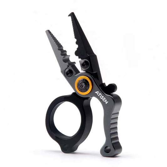 Booms Fishing X1 Aluminum Fishing Pliers Saltwater, Surf Fishing Tackle Kit, Fishing Multitool Hook Remover Braided Fishing Line