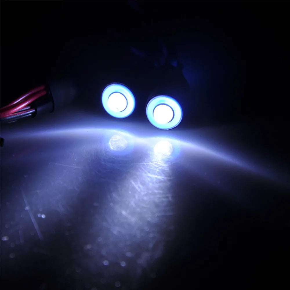 10/13Mm OD LED Light Angel & Demon Eyes LED 2 Leds Headlight Headlamps Bulb for 1/10 RC Model Car Truck Parts