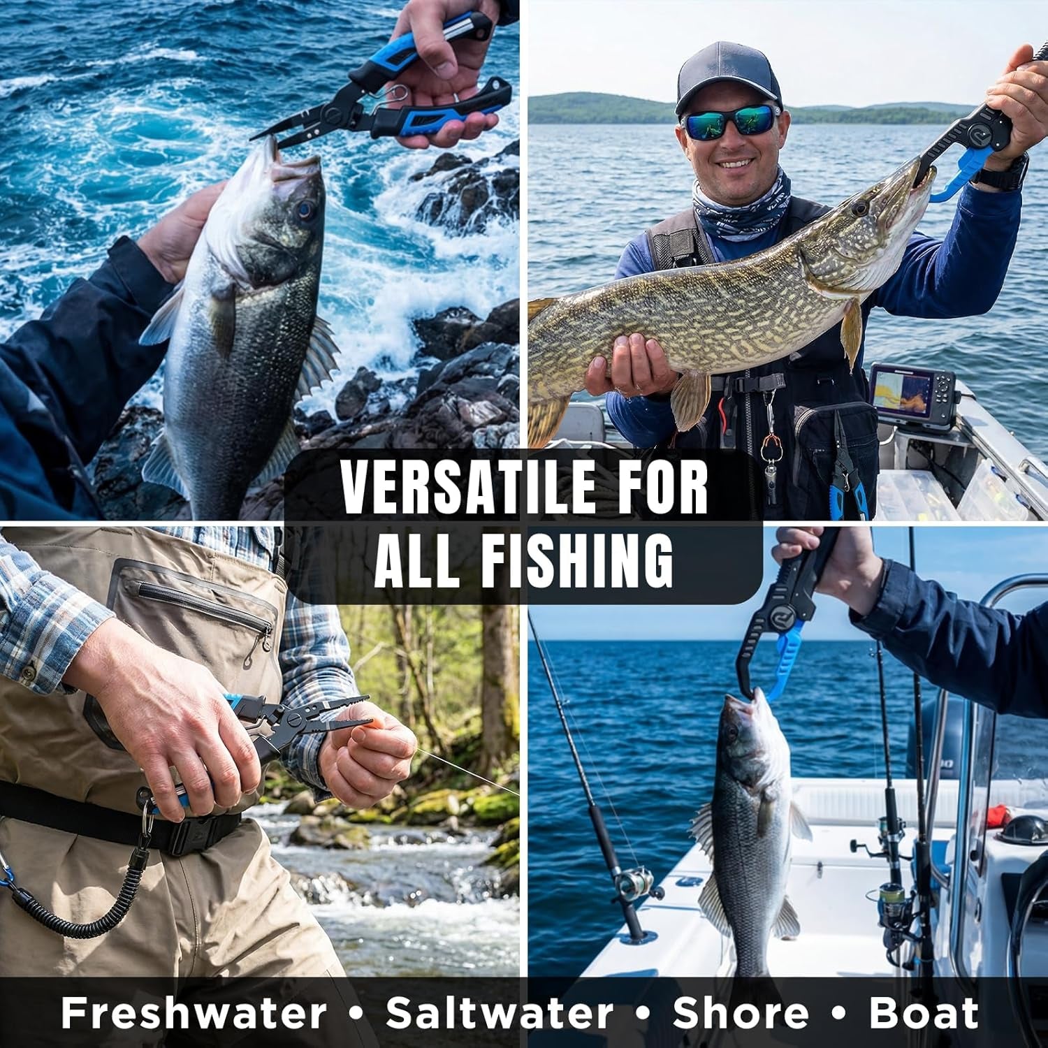 Fishing Gear- Fishing Rod and Reel Combos, Fishing Backpack, Fishing Net, Fishing Bag with Rod Holders and Tackle Box for Freshwater/Saltwater, Fishing Gifts for Men