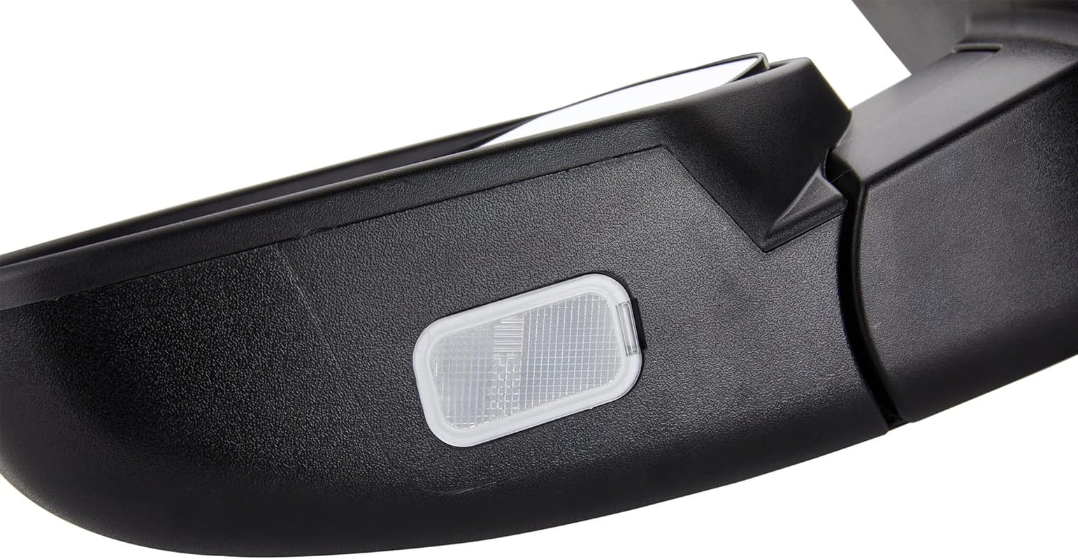 Side View Mirror Fit for 07-13 Chevy Silverado 1500 2500 HD 3500 HD,GMC Sierra 1500 2500, Yukon/Yukon XL -Power Heated Manual Folding with Arrow Turn Signal Puddle Light Driver Side